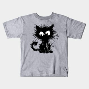 black cute kitten Kids T-Shirt